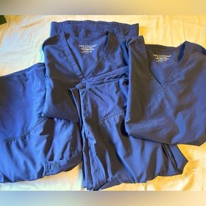 Lot of 2 Maternity Scrub Set Medium Med Couture M Navy